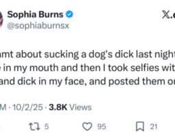 ATMLA’s Sophia Burns Dreams About Blowing A Dog. WTF? @sophiaburnsx